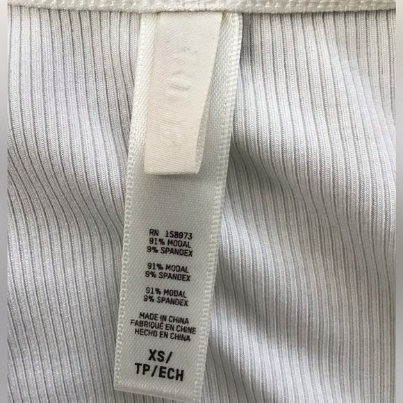 SKIMS Soft Lounge Rib Mini Slip Dress | Snow | Size XS - Picture 7 of 7